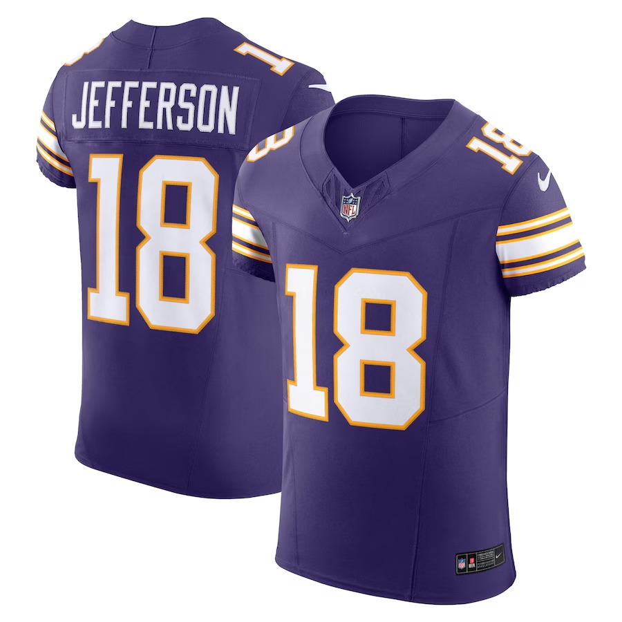 Men's Minnesota Vikings Justin Jefferson Nike Purple Alternate Vapor F.U.S.E. Elite Jersey - Jersey