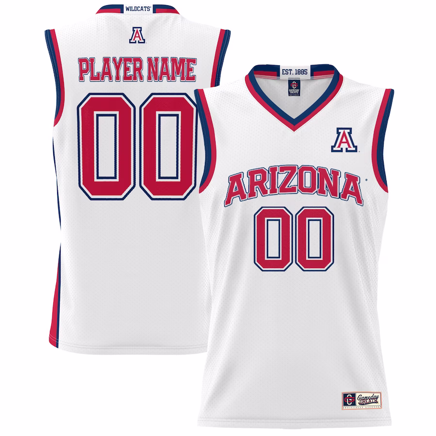 Arizona Wildcats GameDay Greats Youth NIL Pick-A-Player Lightweight Basketball Jersey - White - Jersey