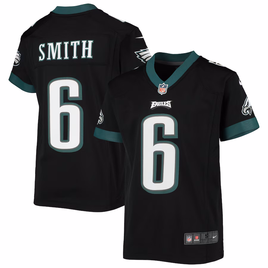 Youth Philadelphia Eagles DeVonta Smith Nike Black Game Jersey - Jersey