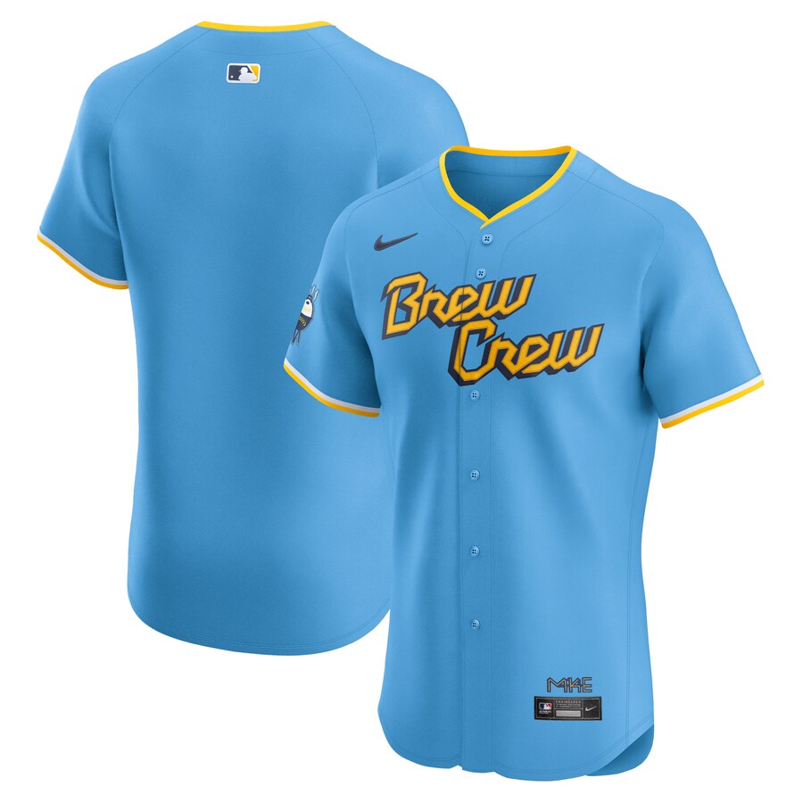 Men's Milwaukee Brewers  Nike Powder Blue City Connect Elite Jersey - Jersey
