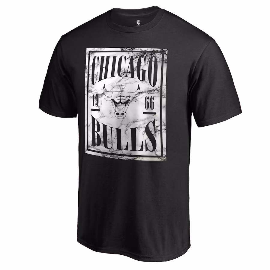 Men's Chicago Bulls Black Court Vision T-Shirt - Jersey