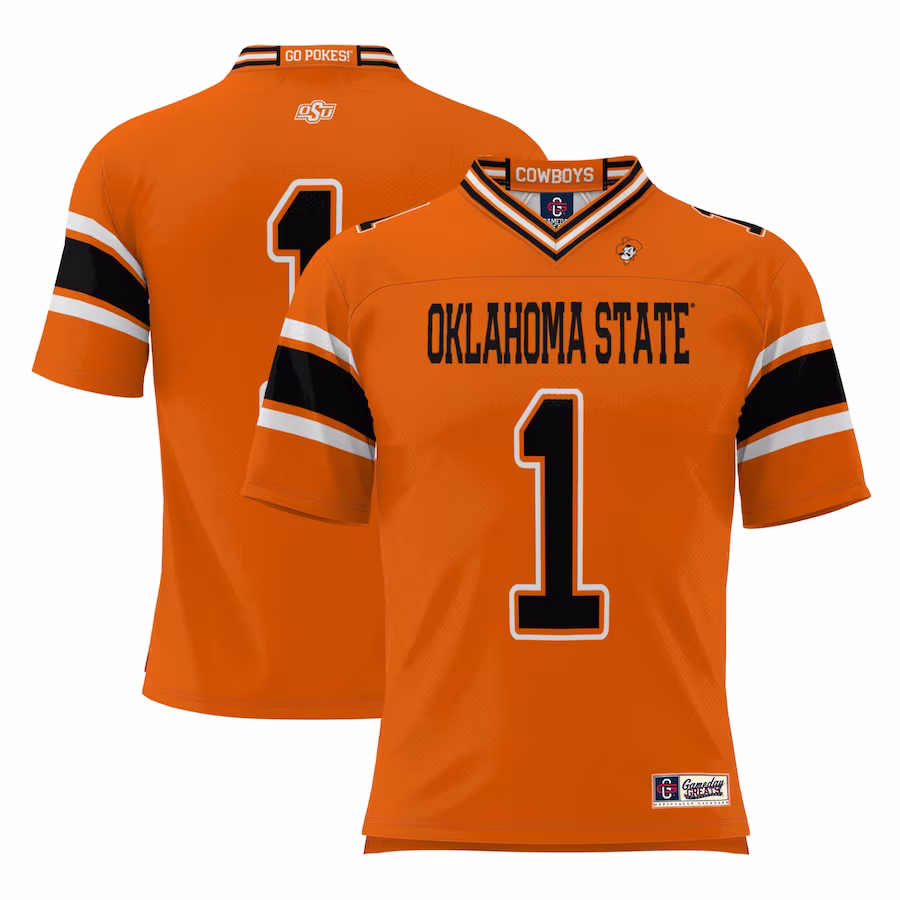 #1 Oklahoma State Cowboys GameDay Greats Football Jersey - Orange - Jersey