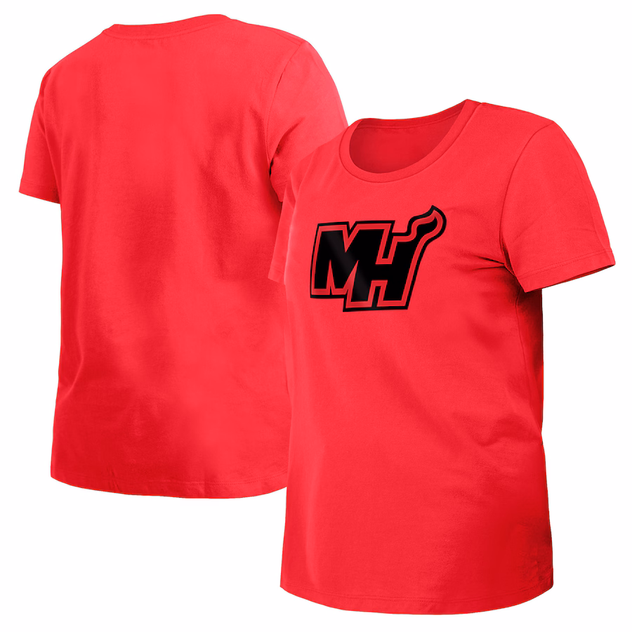 Women's Miami Heat New Era Red 2023/24 City Edition T-Shirt - Jersey