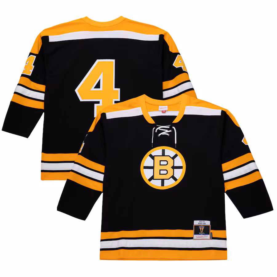 Men's Boston Bruins Bobby Orr Black 1971-72 Power Play Jersey - Jersey