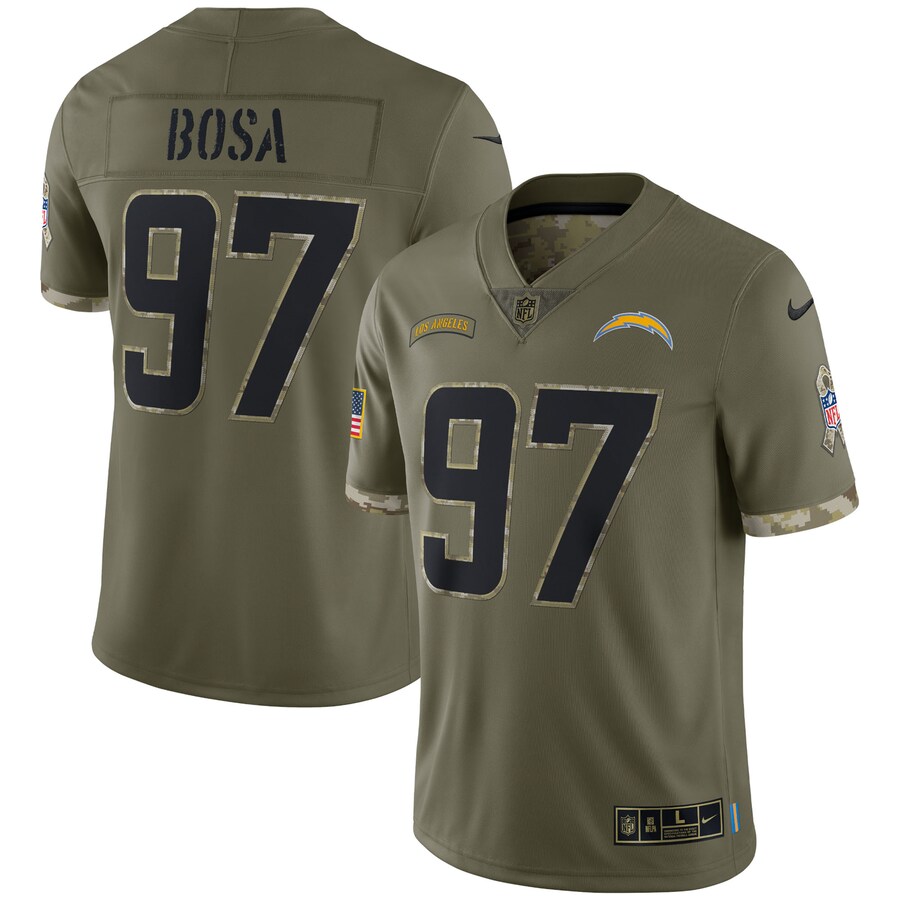 Men's Los Angeles Chargers Nike Olive 2022 Salute To Service Limited Jersey - Jersey