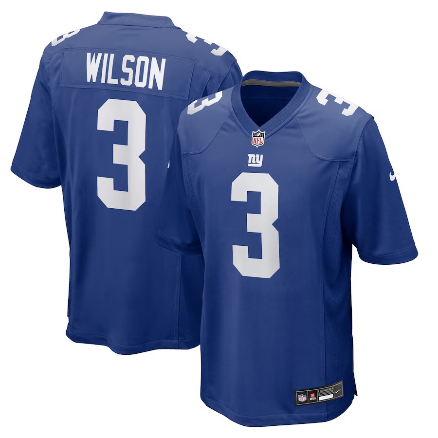 Men's New York Giants Russell Wilson Nike Royal Game Jersey - Jersey