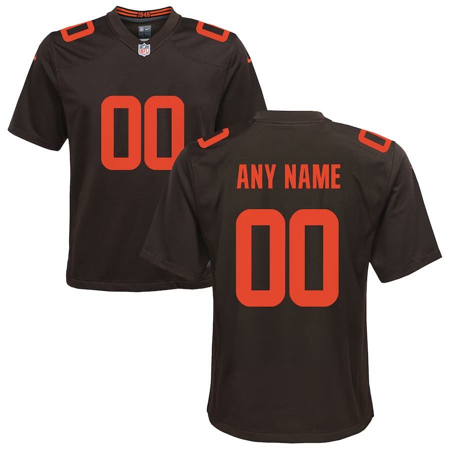 Youth Cleveland Browns Nike Brown Alternate Custom Game Jersey - Jersey