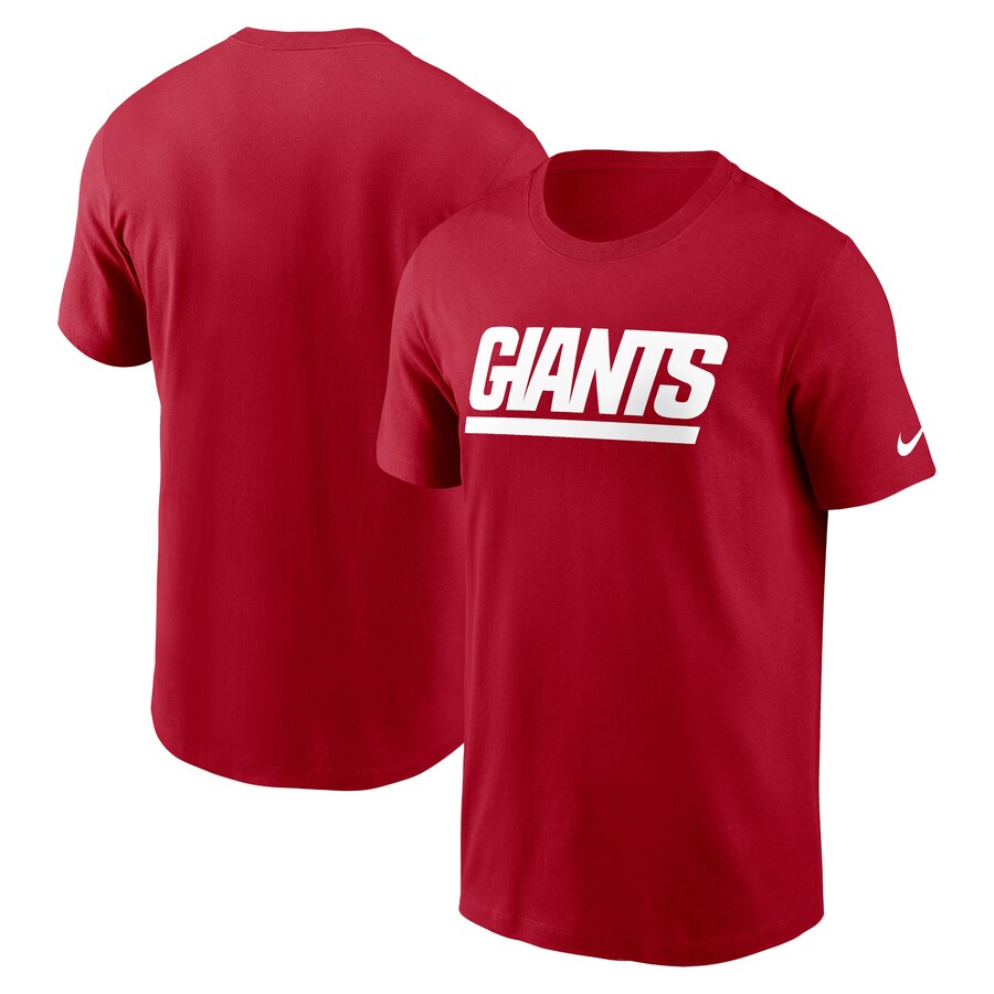 Men's New York Giants Nike Red Team Wordmark Essential T-Shirt - Jersey