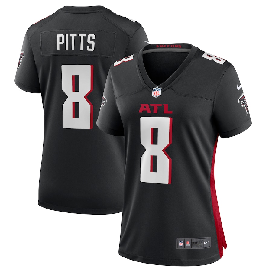 Women's Atlanta Falcons Kyle Pitts Nike Black 2021 NFL Draft First Round Pick Player Game Jersey - Jersey