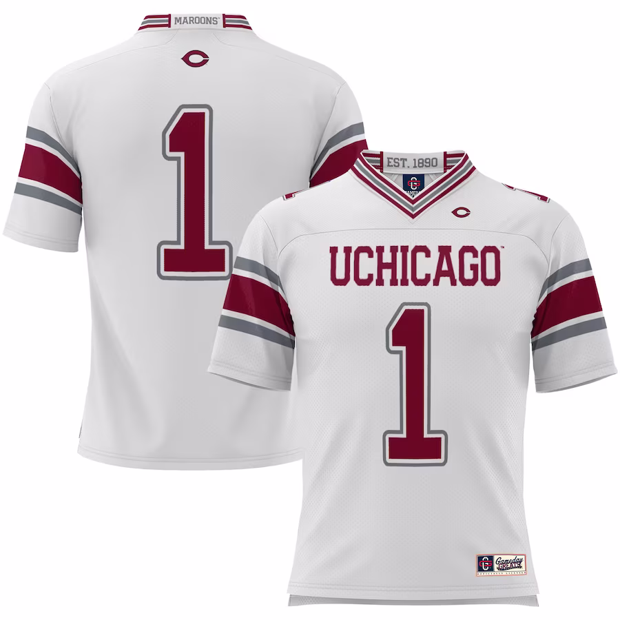 #1 UChicago Maroons GameDay Greats Youth Football Jersey - White - Jersey