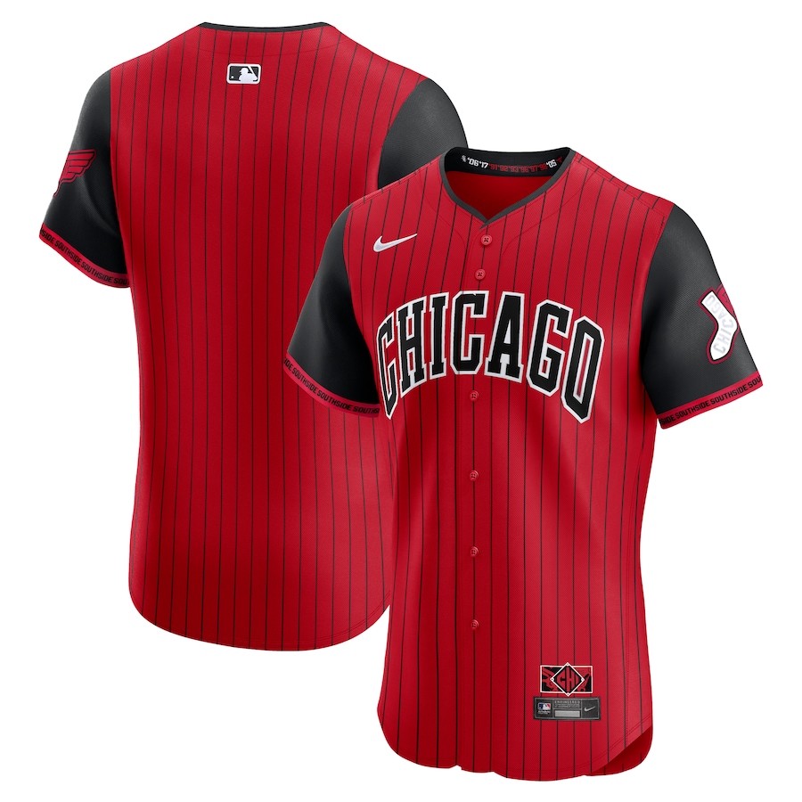 Men's Chicago White Sox Nike Red/Black 2025 City Connect Elite Jersey - Jersey