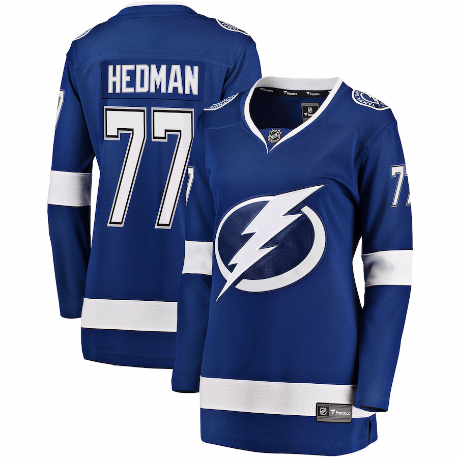 Women's Tampa Bay Lightning Victor Hedman Fanatics Blue Premier Breakaway Player Jersey - Jersey
