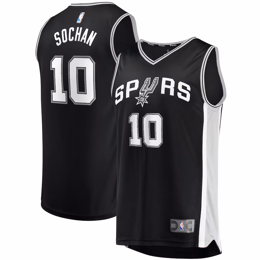 Men's San Antonio Spurs Jeremy Sochan Fanatics Black Fast Break Replica Player Jersey - Icon Edition - Jersey