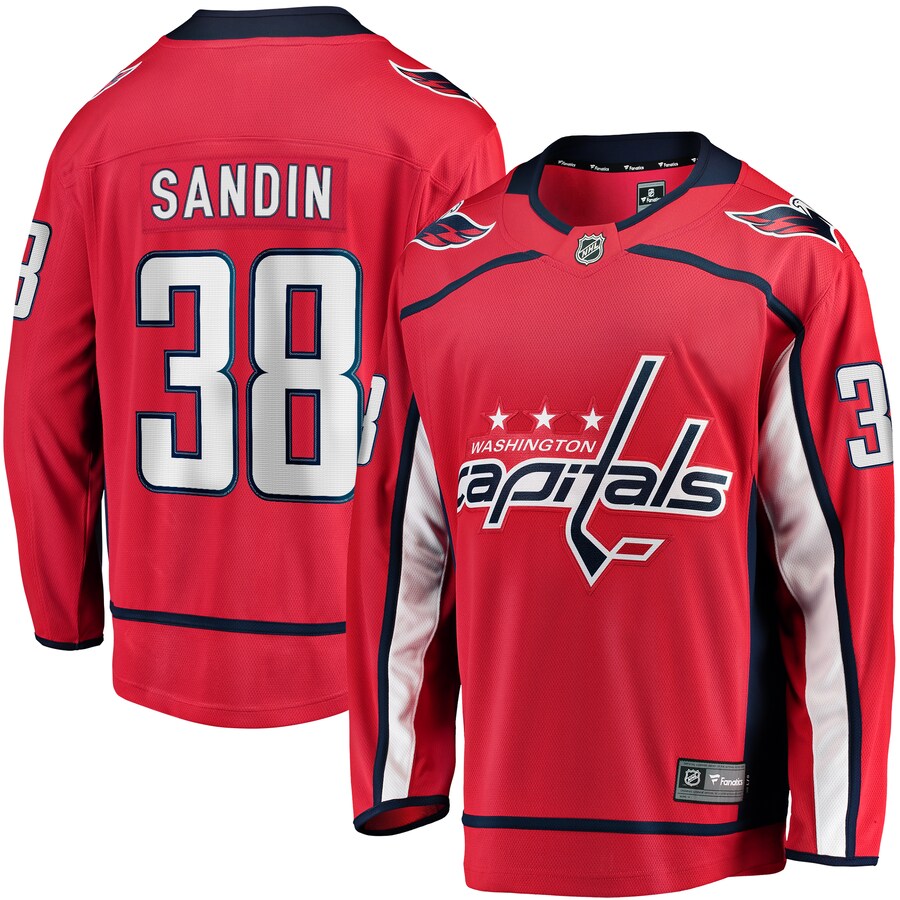 Men's Washington Capitals Rasmus Sandin Fanatics Branded Red Home Breakaway Jersey - Jersey