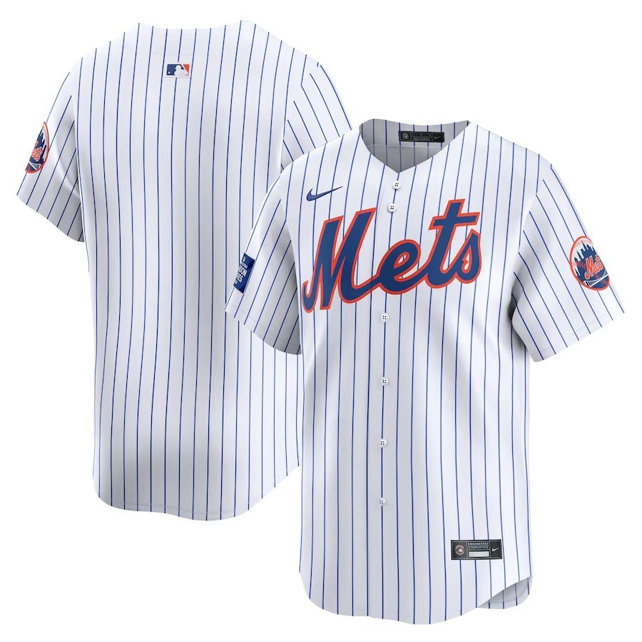 Men's New York Mets  Nike White 2024 MLB World Tour London Series Home Limited Jersey - Jersey
