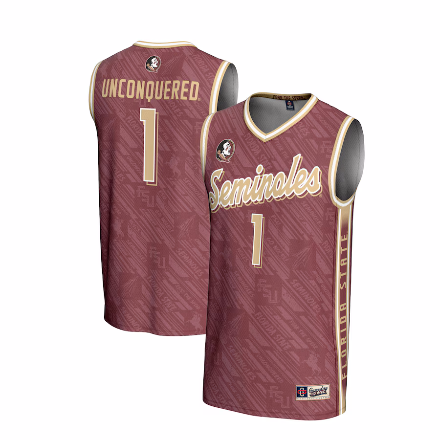 Unisex GameDay Greats #1 Garnet Florida State Seminoles Lightweight Highlight Print Basketball Jersey - Jersey