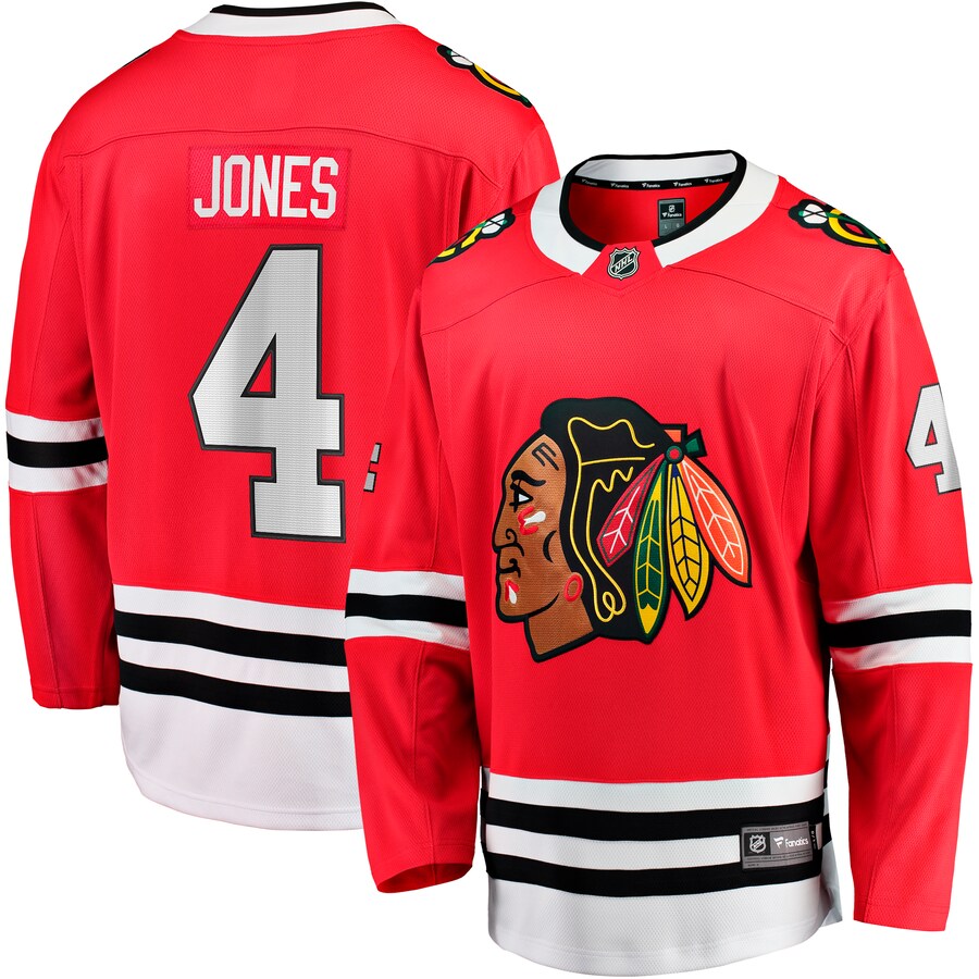 Men's Chicago Blackhawks Seth Jones Fanatics Branded Red Home Breakaway Player Jersey - Jersey