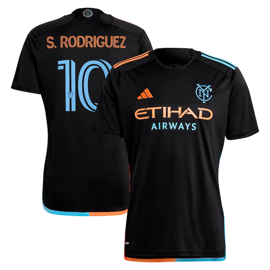 Men's New York City FC Santiago Rodríguez adidas Black 2024 24/7 Kit Replica Player Jersey - Jersey