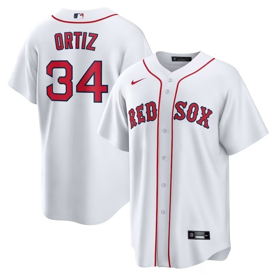 Men's Boston Red Sox David Ortiz Nike White Home Replica Player Jersey - Jersey
