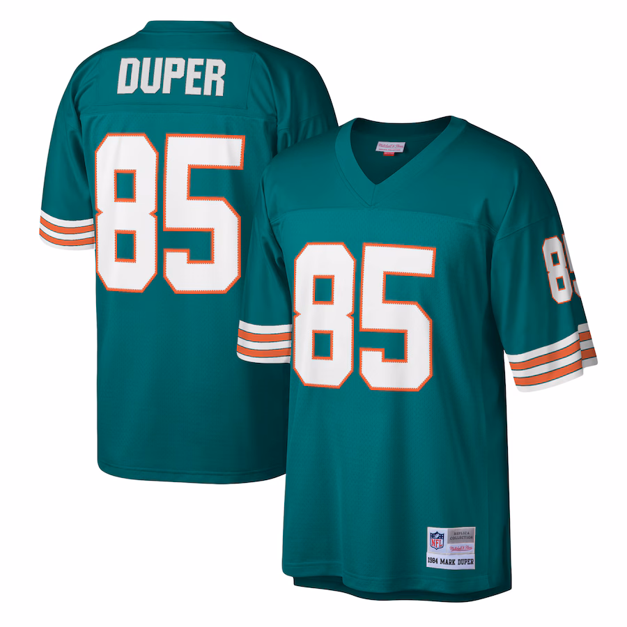 Men's Miami Dolphins Mark Duper Mitchell & Ness Aqua Legacy Replica Jersey - Jersey