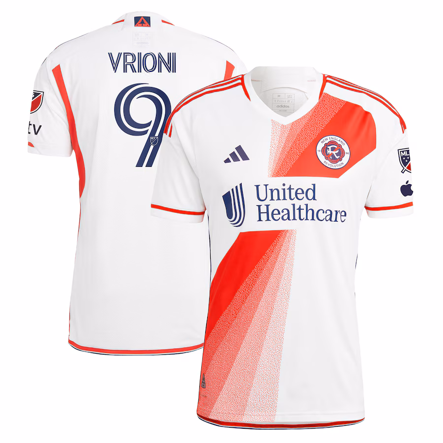 Men's New England Revolution Giacomo Vrioni adidas White 2023 Defiance Authentic Jersey - Jersey