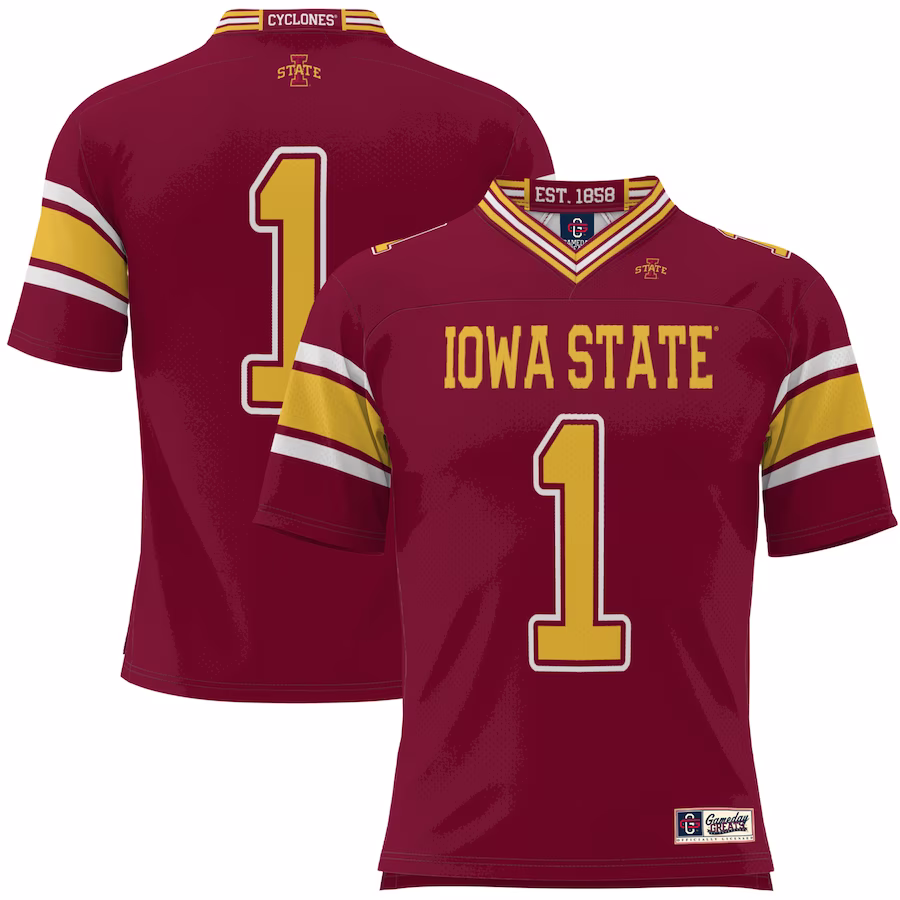 #1 Iowa State Cyclones GameDay Greats Football Jersey - Cardinal - Jersey