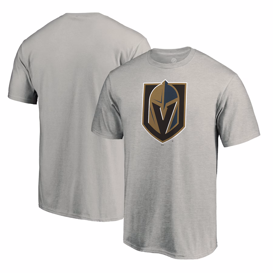 Men's Vegas Golden Knights Heather Gray Primary Logo T-Shirt - Jersey