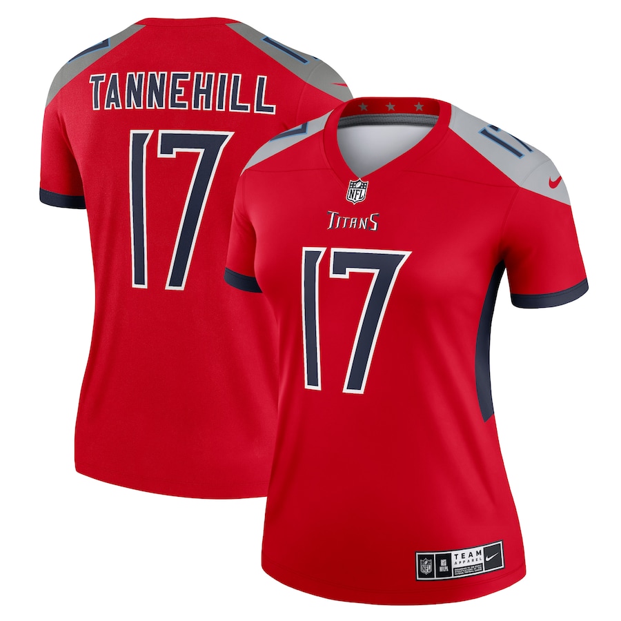 Women's Tennessee Titans Ryan Tannehill Nike Red Inverted Legend Player Performance Top - Jersey