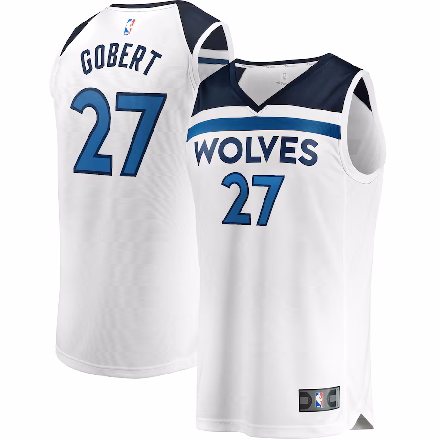 Men's Minnesota Timberwolves Rudy Gobert Fanatics White Fast Break Replica Player Jersey - Association Edition - Jersey