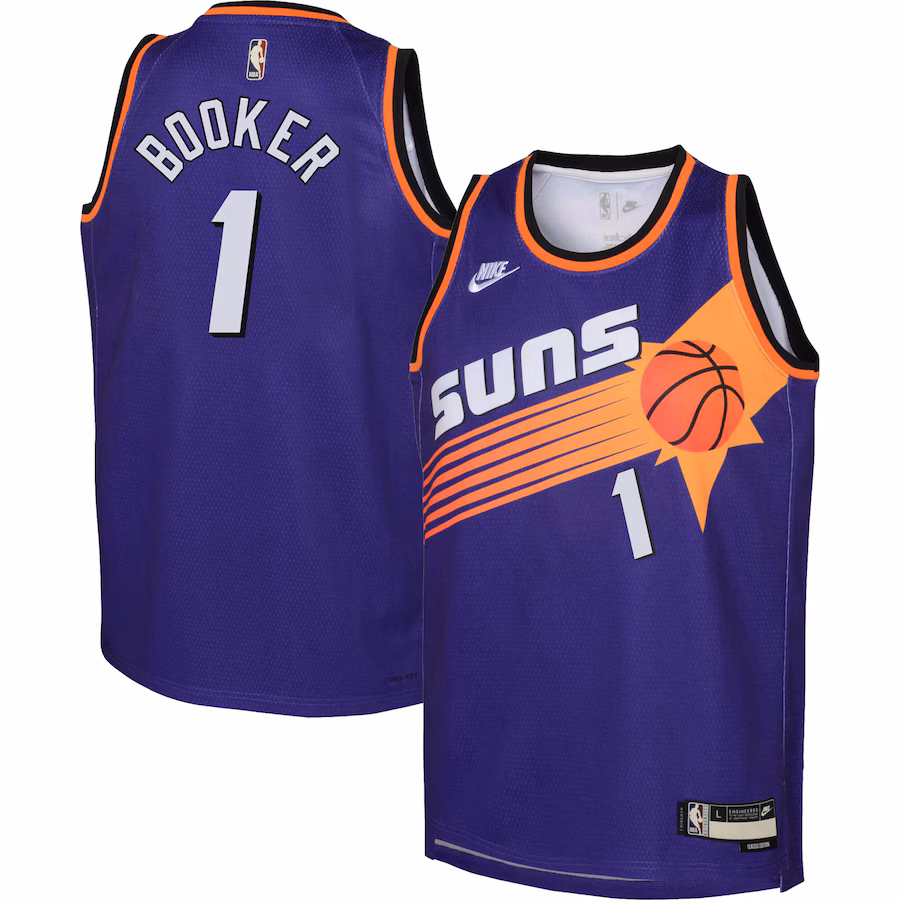 Youth Phoenix Suns Devin Booker Nike Purple 2022/23 Swingman Jersey - Classic Edition - Jersey
