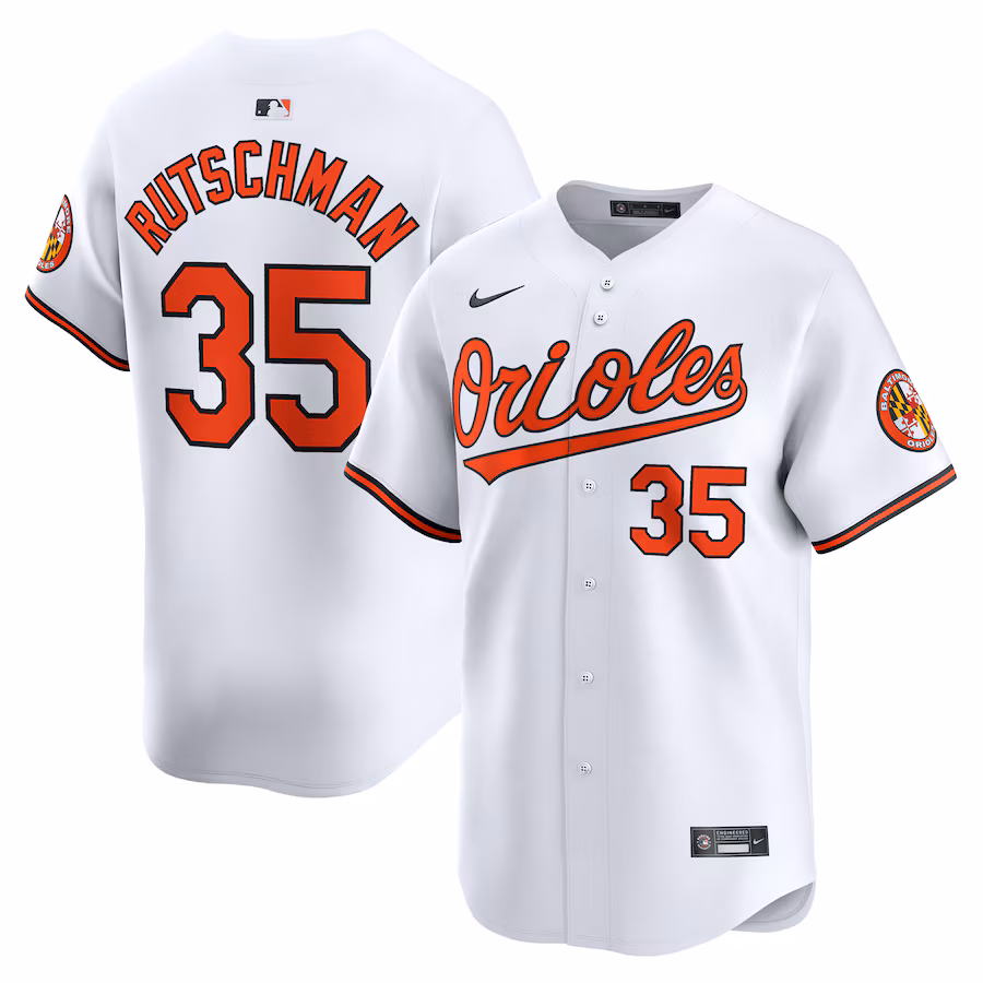 Youth Baltimore Orioles Adley Rutschman Nike White Home Limited Player Jersey - Jersey