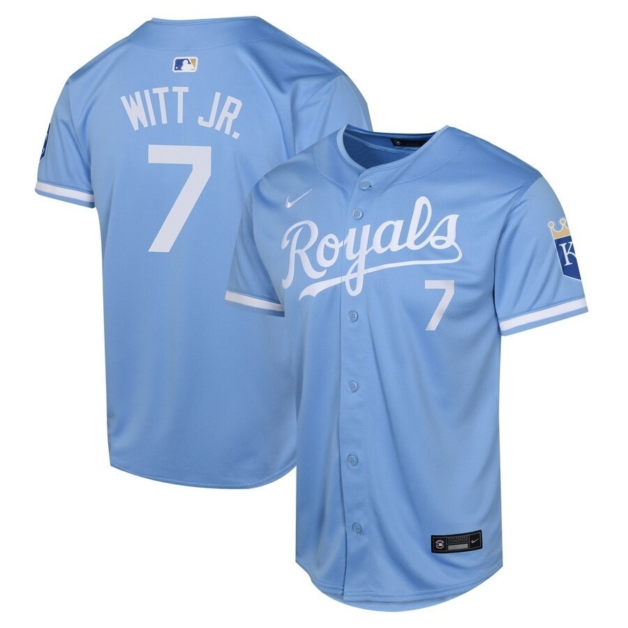 Youth Kansas City Royals Bobby Witt Nike Light Blue Alternate Limited Player Jersey - Jersey