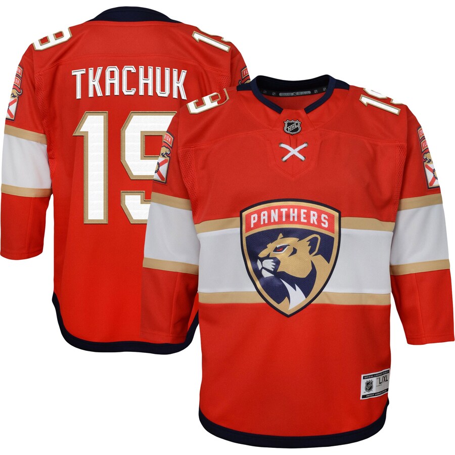 Youth Florida Panthers Matthew Tkachuk Red Home Premier Player Jersey - Jersey