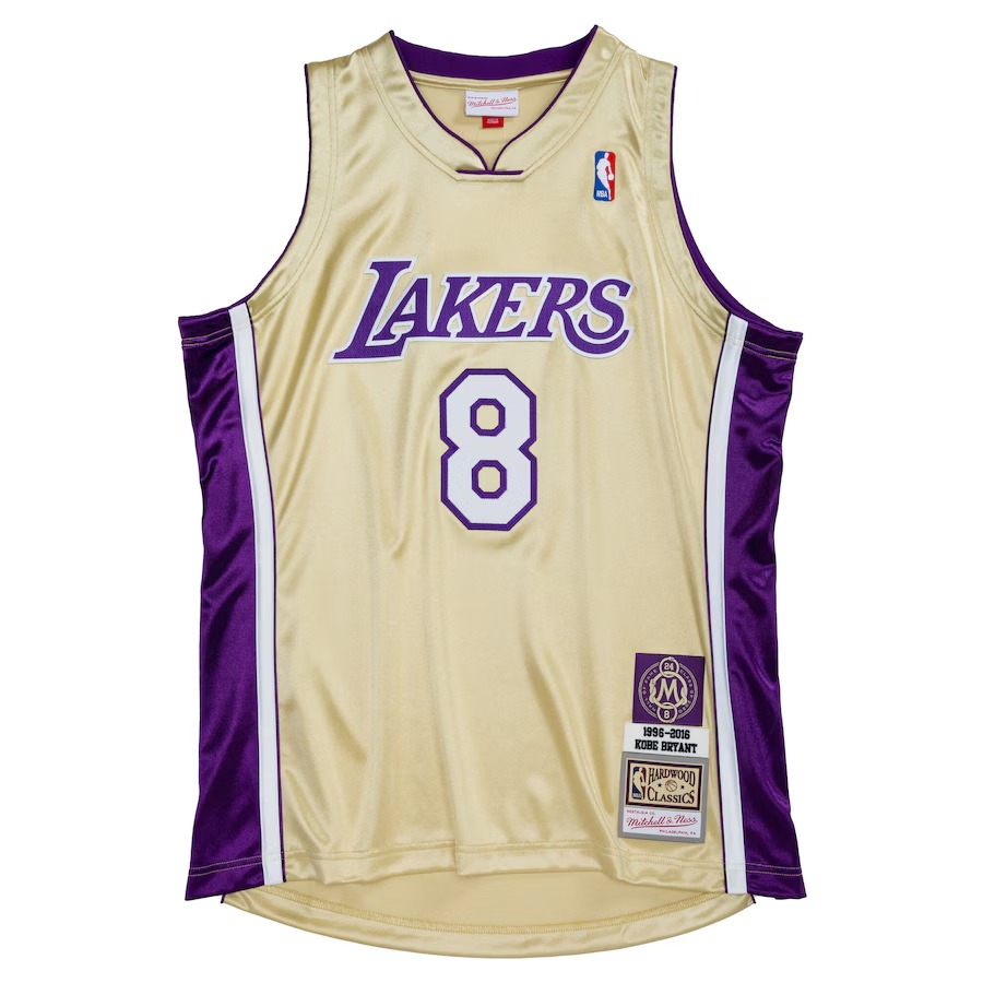 Men's Los Angeles Lakers Kobe Bryant Mitchell & Ness Gold Hall of Fame Class of 2020 #8 Authentic Jersey - Jersey