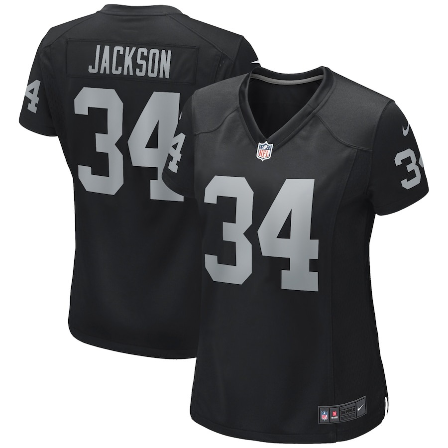 Women's Las Vegas Raiders Bo Jackson Nike Black Game Retired Player Jersey - Jersey