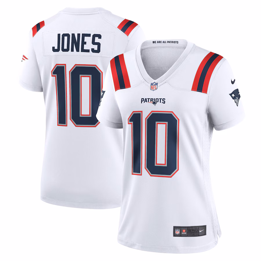 Women's New England Patriots Mac Jones Nike White Player Jersey - Jersey