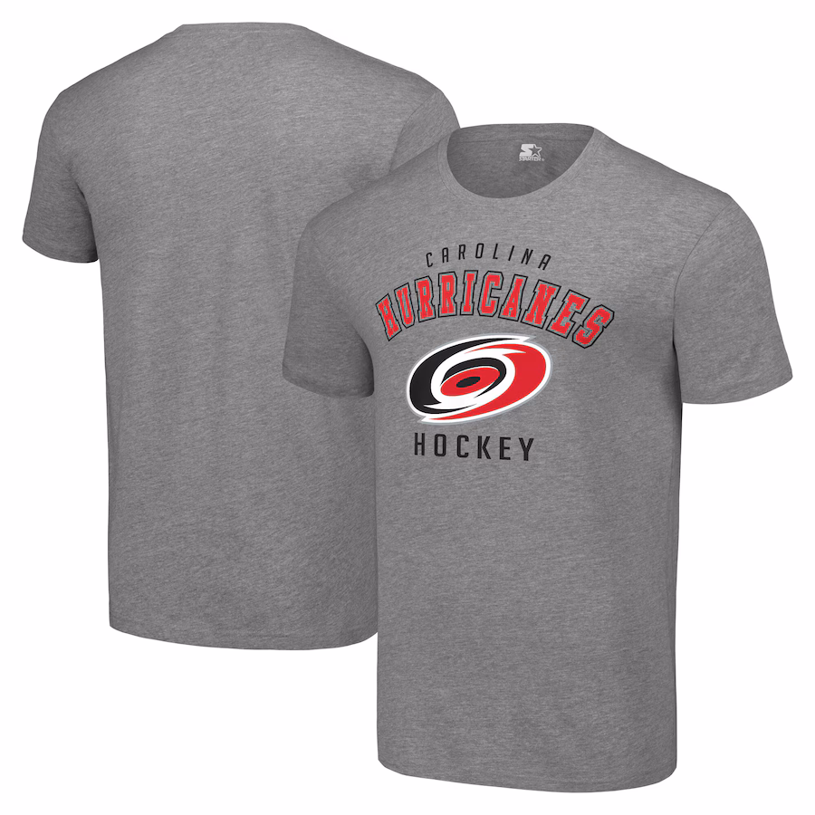 Men's Carolina Hurricanes Starter Heather Gray Logo T-Shirt - Jersey
