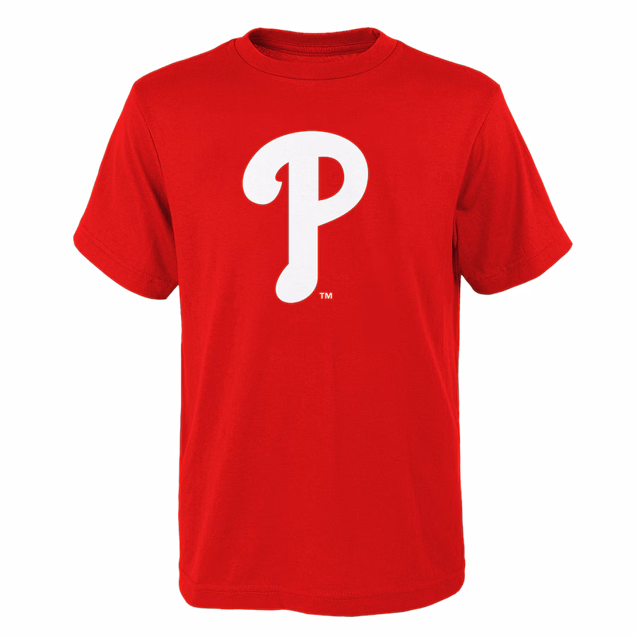 Youth Philadelphia Phillies Red Logo Primary Team T-Shirt - Jersey