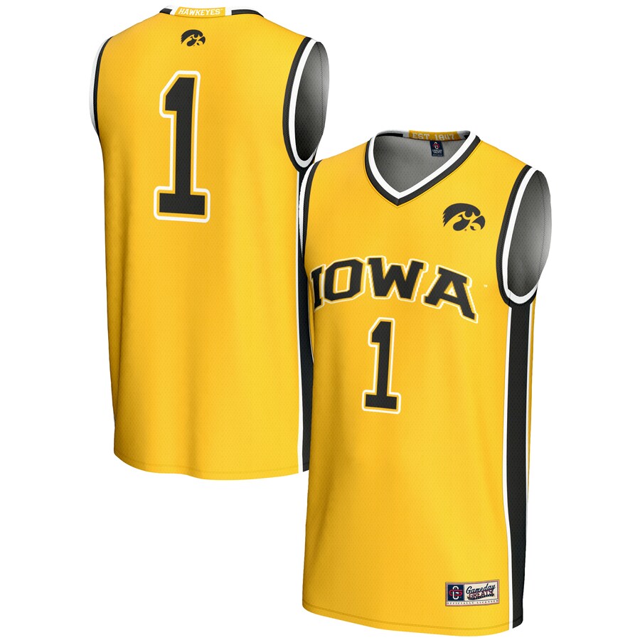 Unisex GameDay Greats #1 Gold Iowa Hawkeyes Lightweight Basketball Jersey - Jersey