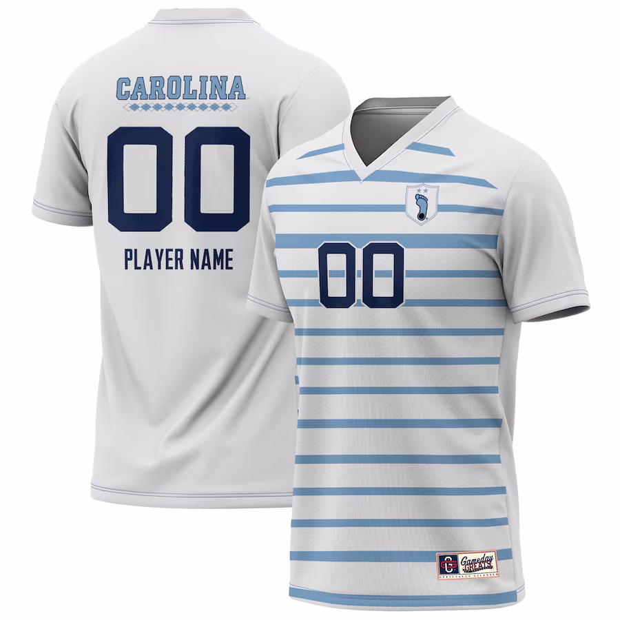 North Carolina Tar Heels GameDay Greats Youth NIL Pick-A-Player Lightweight Men's Soccer Jersey - White - Jersey