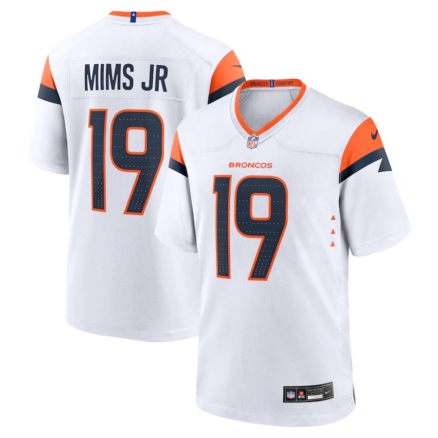 Men's Denver Broncos Marvin Mims Jr Nike White Game Jersey - Jersey