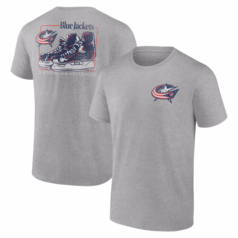 Men's Columbus Blue Jackets Heather Gray Glory Skates T-Shirt - Jersey