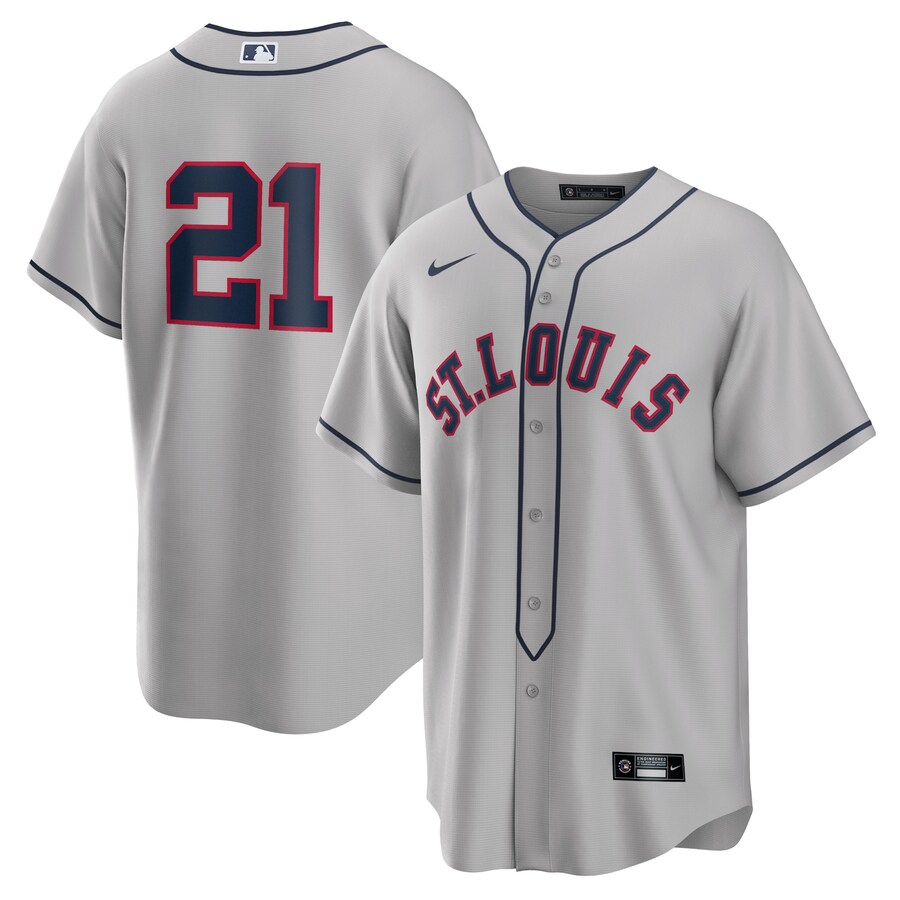 Men's St. Louis Cardinals Lars Nootbaar Nike Gray 2024 Rickwood Classic Replica Player Jersey - Jersey