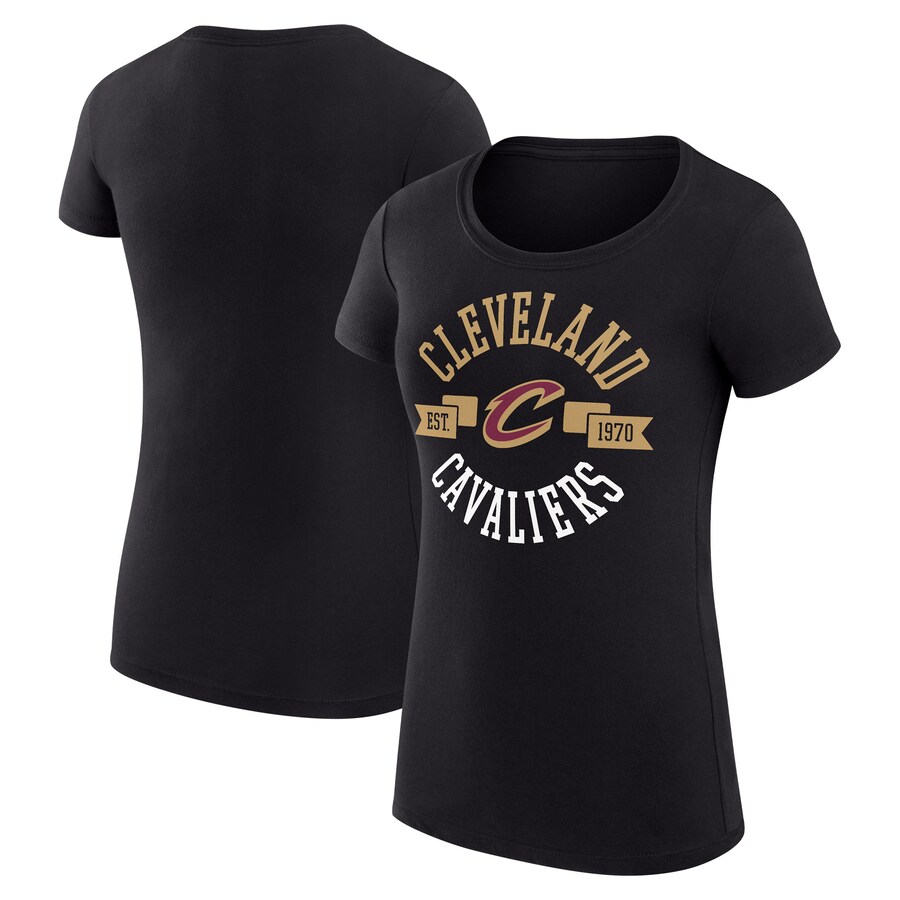 Women's Cleveland Cavaliers G-III 4Her by Carl Banks Black Large City Logo Fitted T-Shirt - Jersey