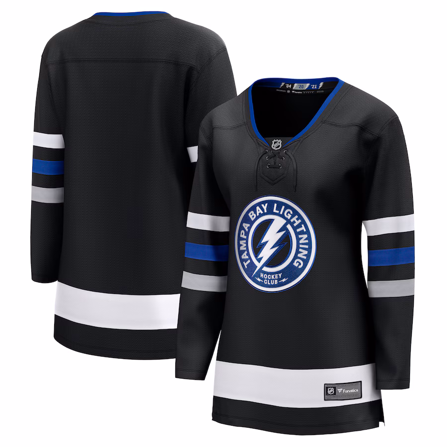 Women's Tampa Bay Lightning Fanatics Black Alternate Premier Breakaway Jersey - Jersey