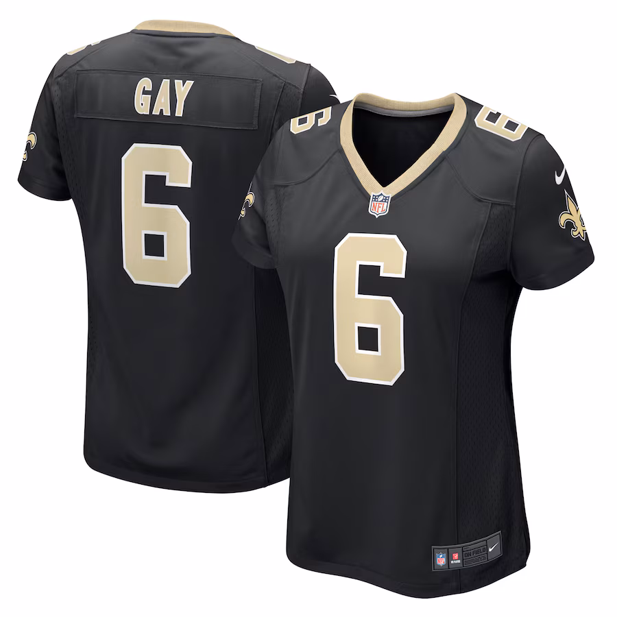Women's New Orleans Saints Willie Gay Nike Black Game Jersey - Jersey