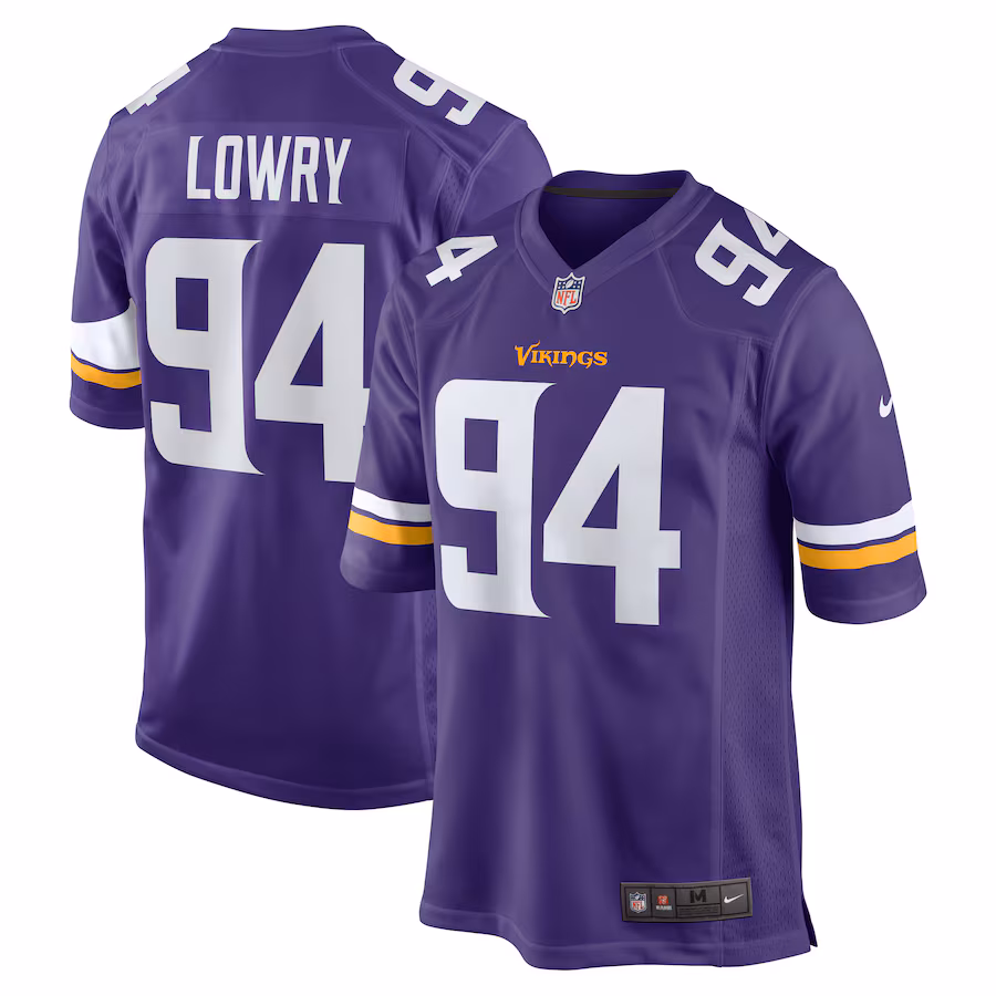 Men's Minnesota Vikings Dean Lowry Nike Purple Game Player Jersey - Jersey
