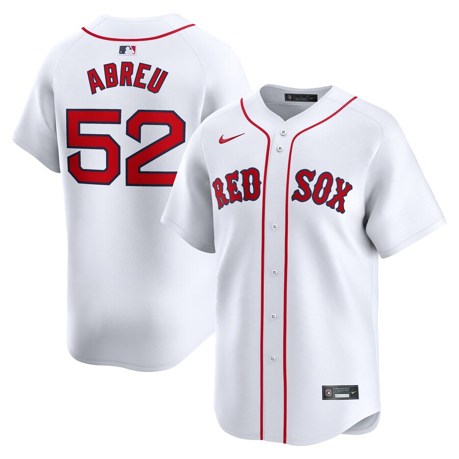 Men's Boston Red Sox Wilyer Abreu Nike White Home Limited Player Jersey - Jersey