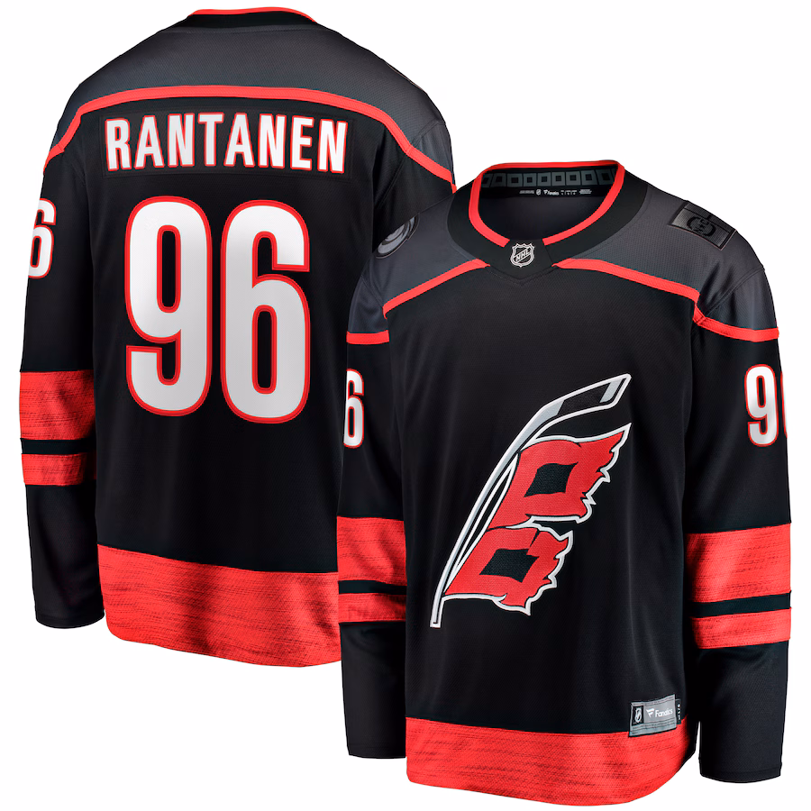 Men's Carolina Hurricanes Mikko Rantanen Fanatics Black Breakaway Player Jersey - Jersey