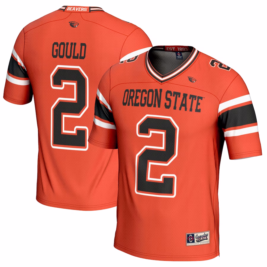 Anthony Gould Oregon State Beavers GameDay Greats NIL Player Football Jersey - Orange - Jersey